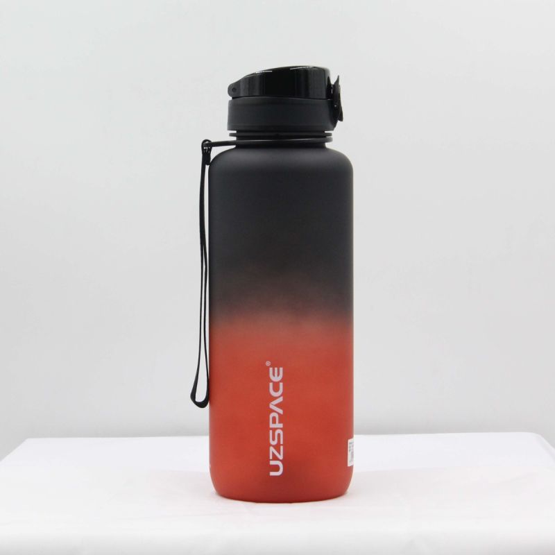 tritan water bottle 1.5ltr black & red 3056