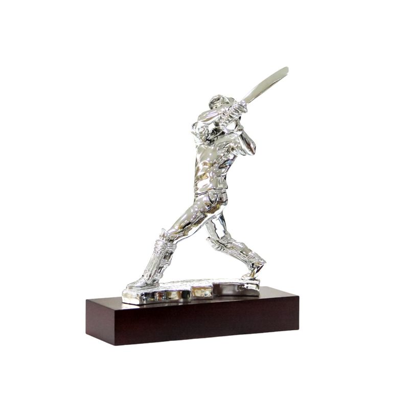 sartor italian cricket silver trophy figure 26 cm (6849)