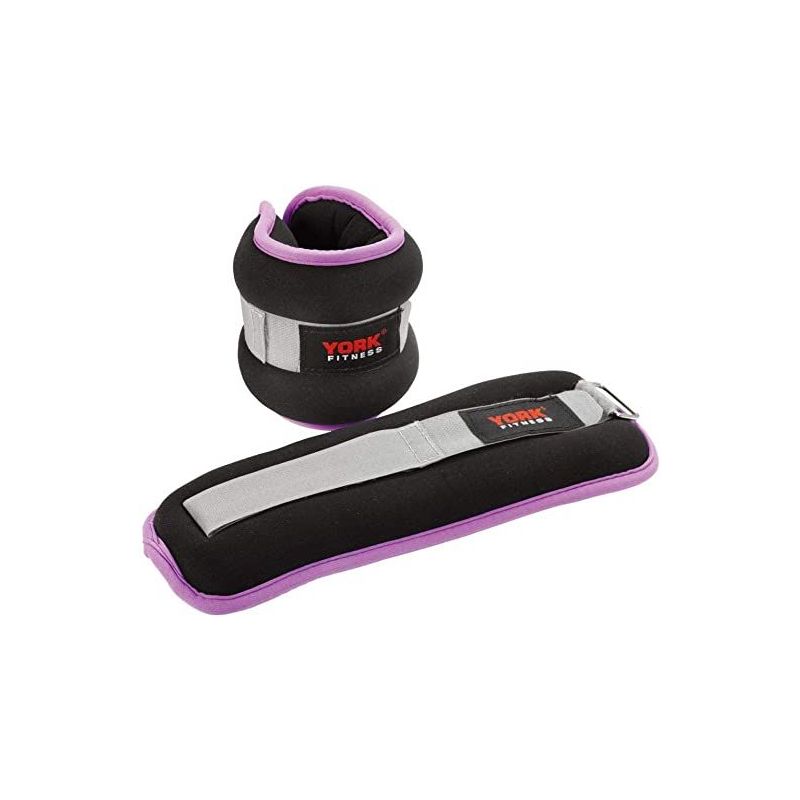 york fitness ankle weights 2 x 1.0kg 60244
