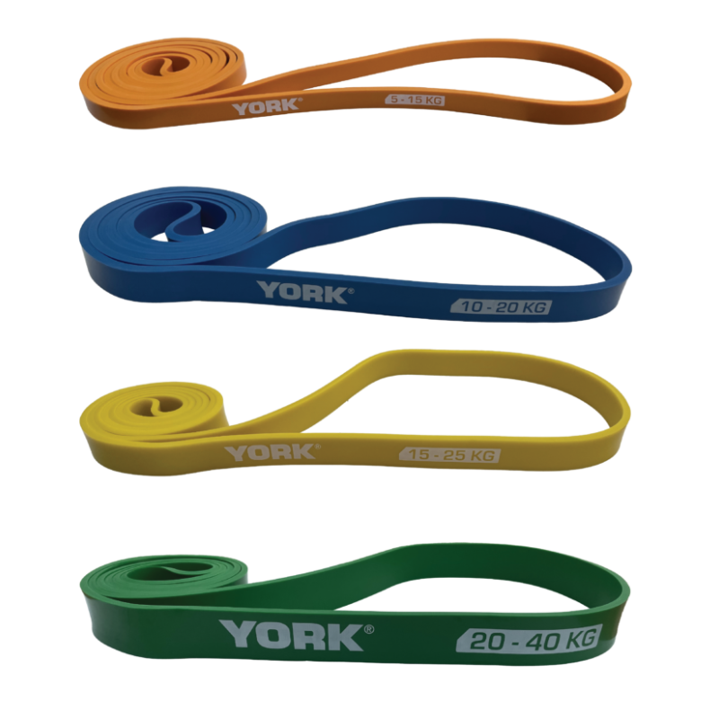 york resistance band speed 4 pcs (min 5-17.5kg/max 20-40kg) set asst 80508
