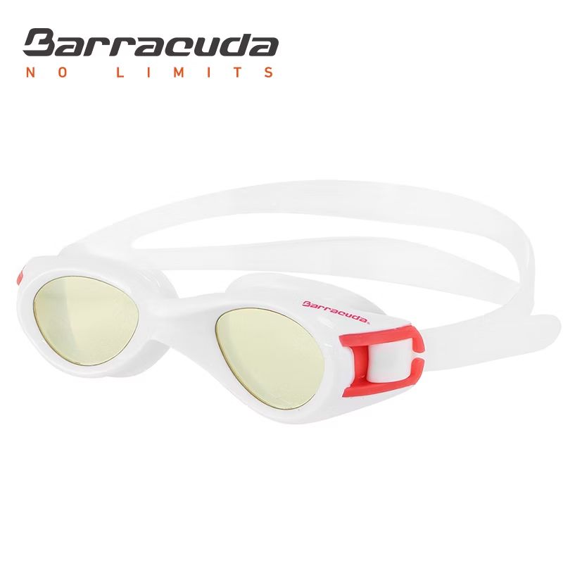 barracuda junior swimming goggles – titanium white/red (model 30935)