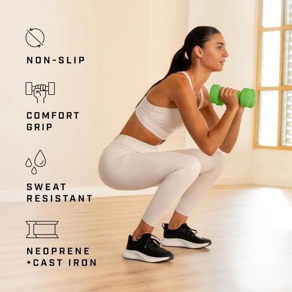neoprene dumbbell 6 kg hand weights (1 pair)