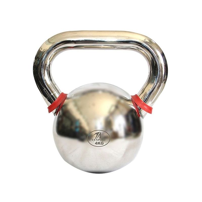ta sports chrome kettlebell 4kg silver
