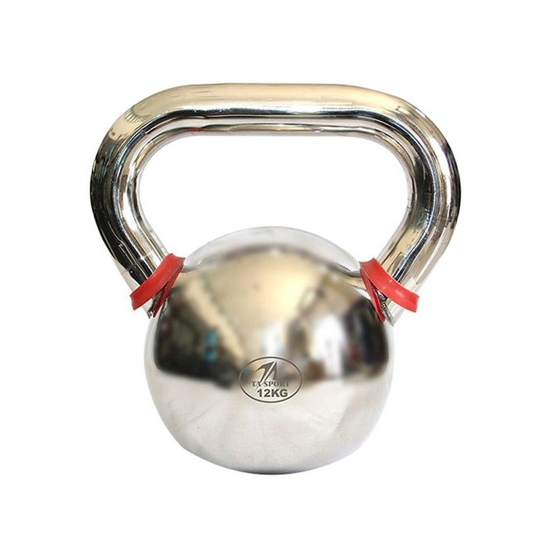 ta sports chrome kettlebell 12kg silver