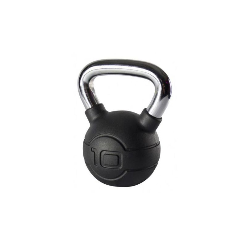 rubber coated kettlebell 10kg yl-fw-303 blk