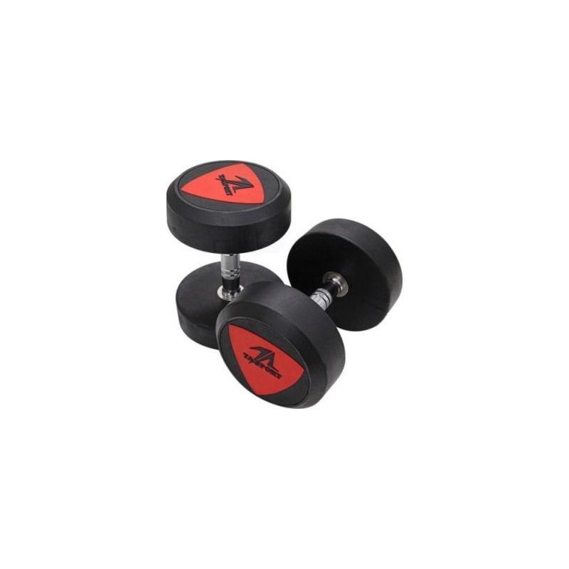 ta sport deluxe rubber dumbbell - 10kg ls2023 black