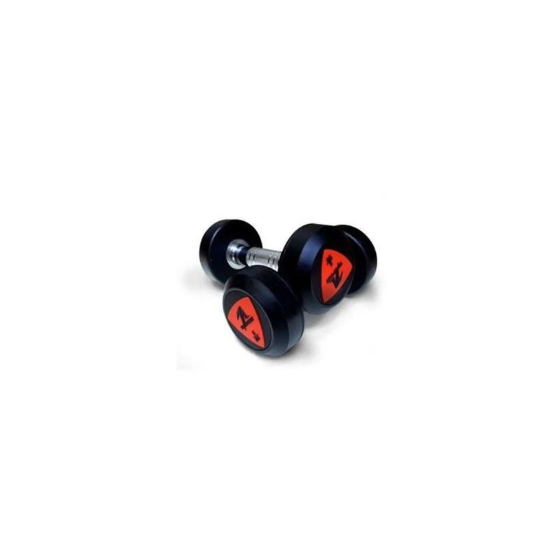 ta sports deluxe rubber dumbbell - 35.0kg ls2023 black
