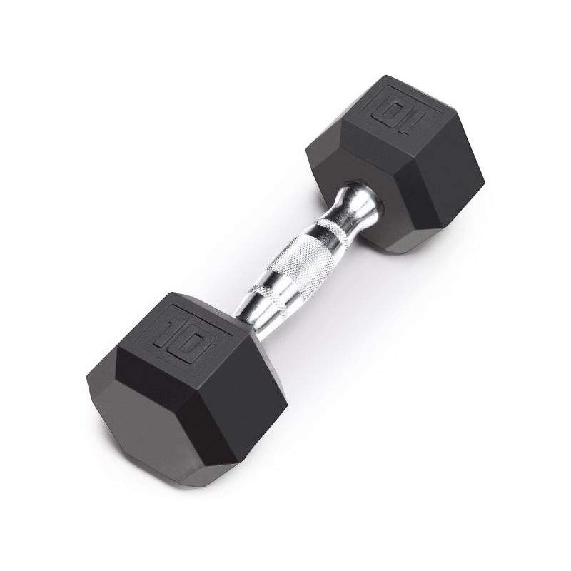 ta sport db6101 rubber hex dumbell 10lbs black