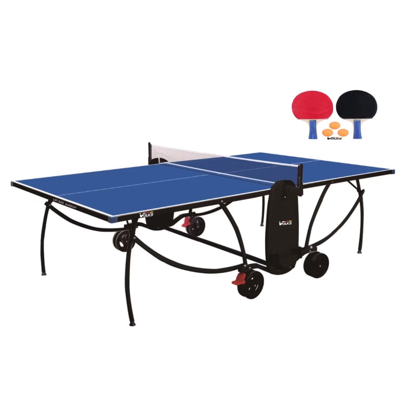 tt table outdoor (4mm acp) with 2 racket + 3 balls vp-500