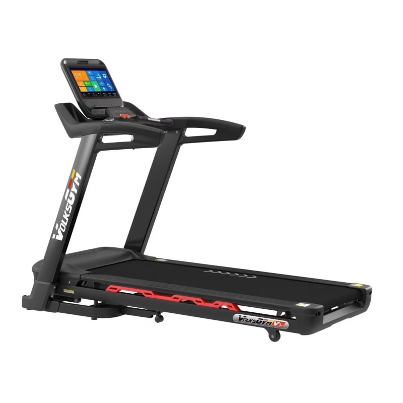 motorized semi commercial treadmill with lcd v3+