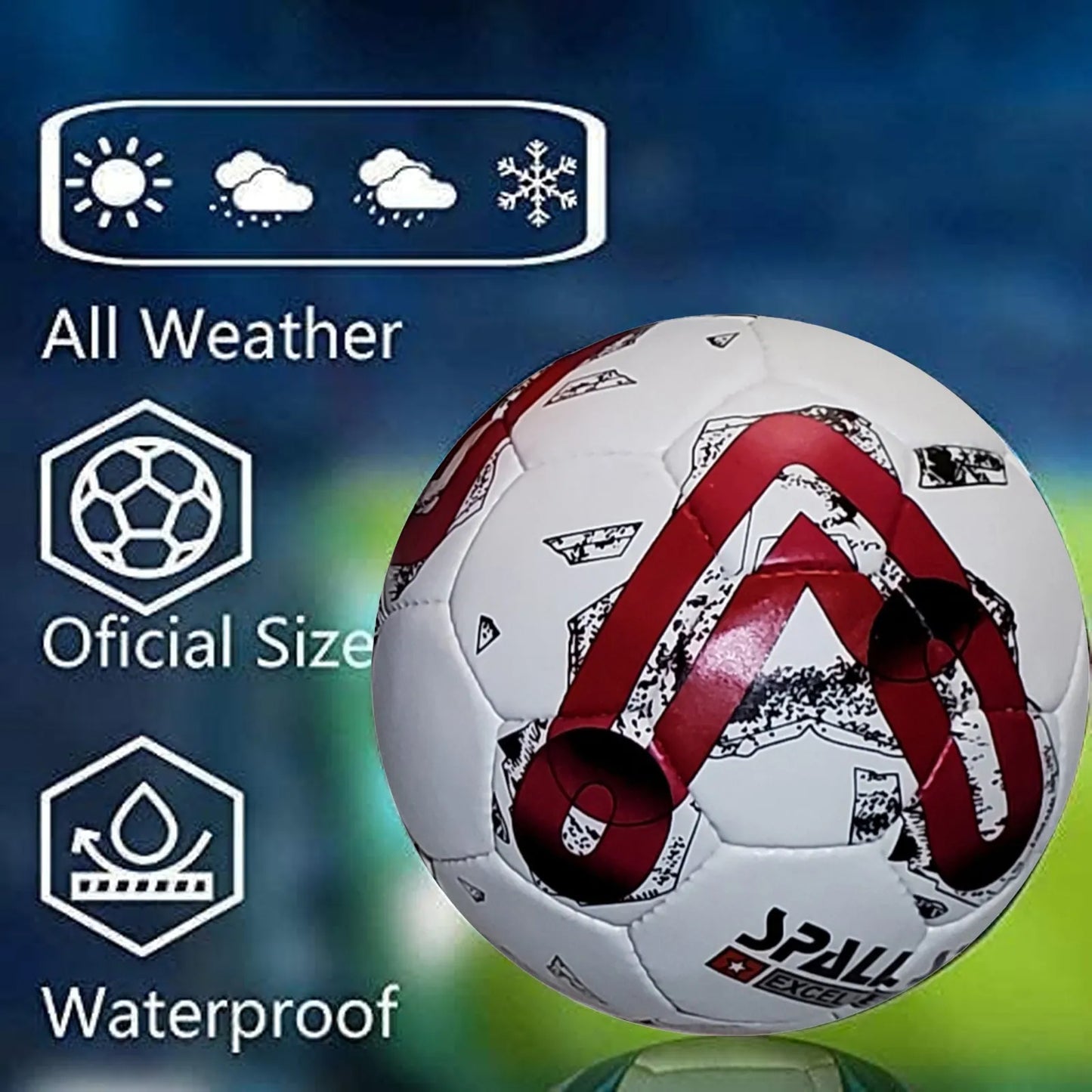 football soccer ball for matches world cup best indoor/outdoor water proof ball for professional training and match men and women youth and adult(gp-661) | ideal for all surfaces, kids & adults