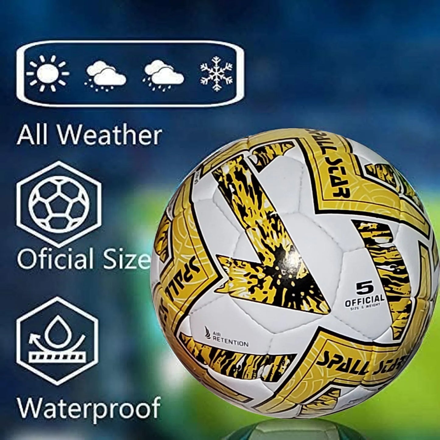 football soccer balls for matches world cup best indoor/outdoor water proof ball for professional training and match men and women youth and adult(gp-662) | ideal for all surfaces, kids & adults
