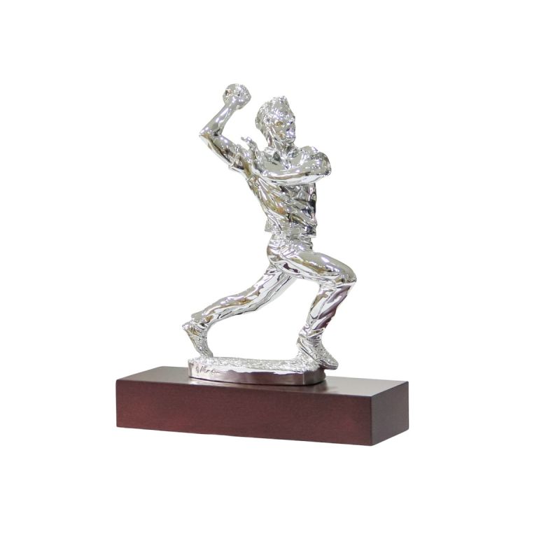 sartor italian cricket silver trophy figure 25 cm (6849)