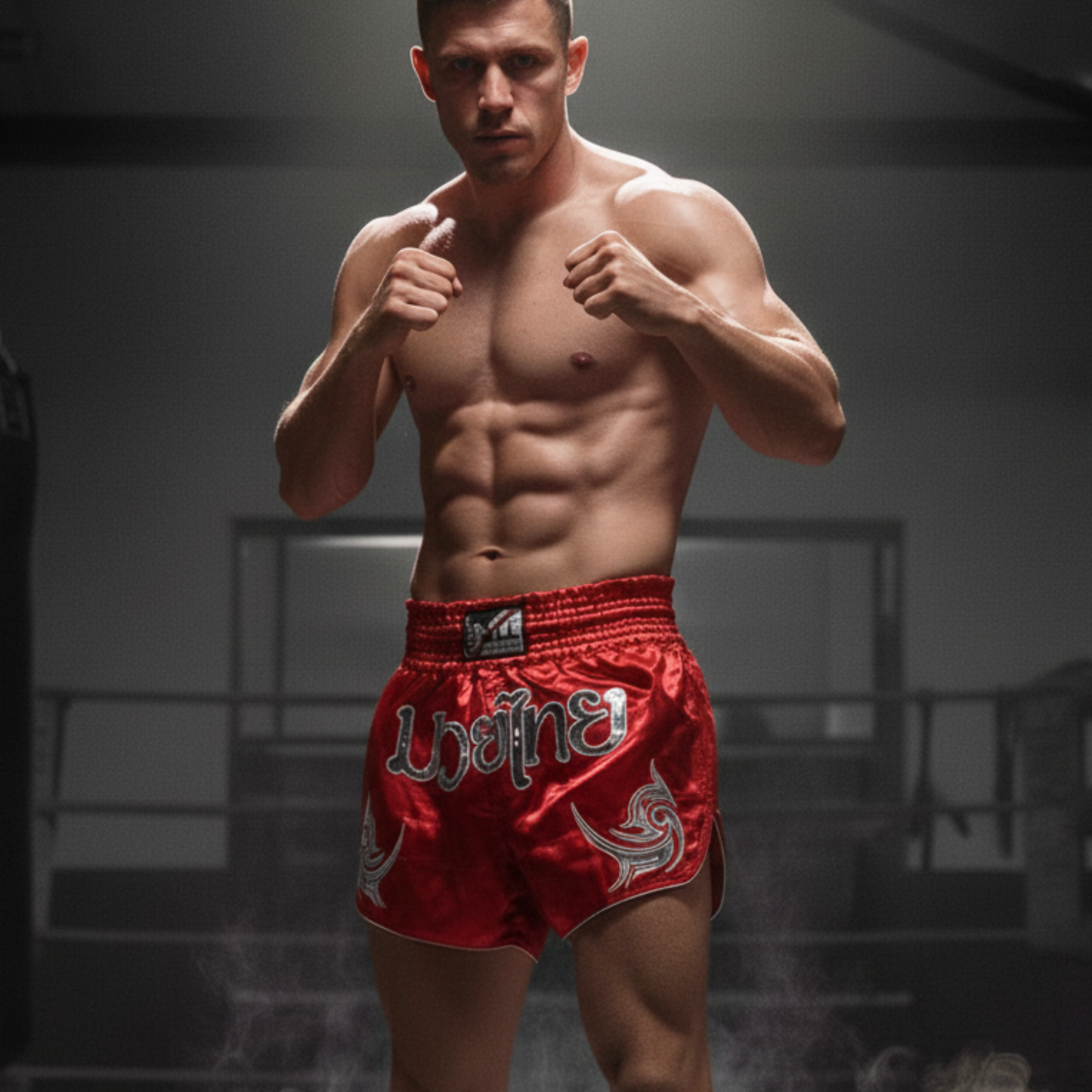 boxing shorts for men muay thai shorts for kickboxing wretling grappling fight and cross training martial arts training gym clothing | ideal for all surfaces, kids & adults | match-ready
