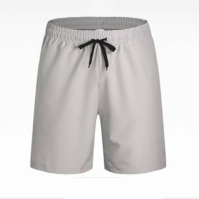 men’s swimming shorts – quick dry swim trunks for beach, pool & sports – black, white, grey