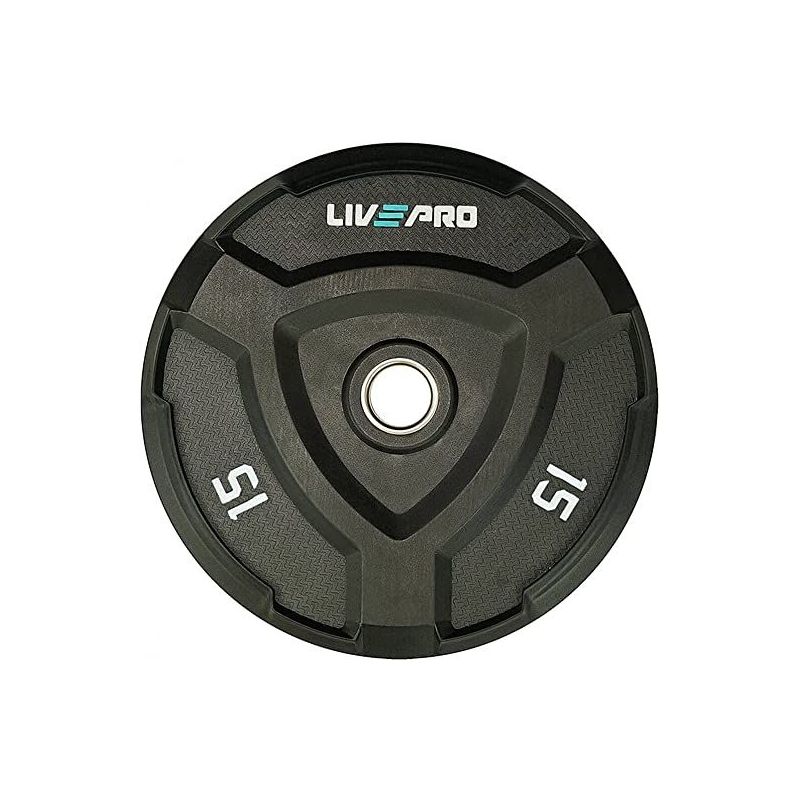 Rubber Bumper Plate 15Kg Blck Lp8022 - 15 (Brand : Liveup)