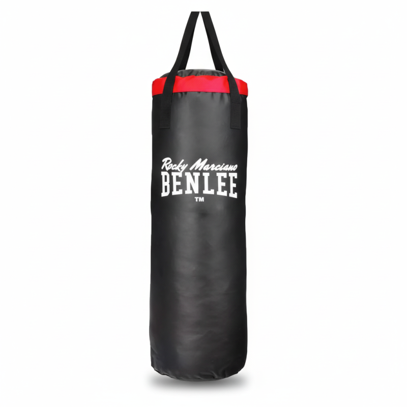 benlee hartney artificial leather boxing bag – heavy-duty punching bag for training – black (199283)