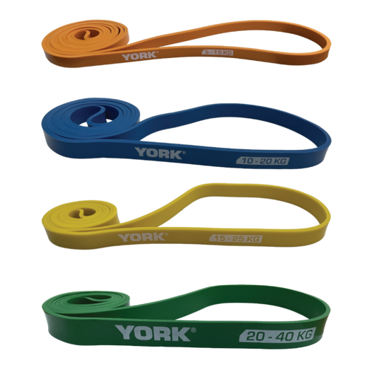 YORK RESISTANCE BAND SPEED 4 PCS (MIN 5-17.5KG/MAX 20-40KG) SET ASST 80508 