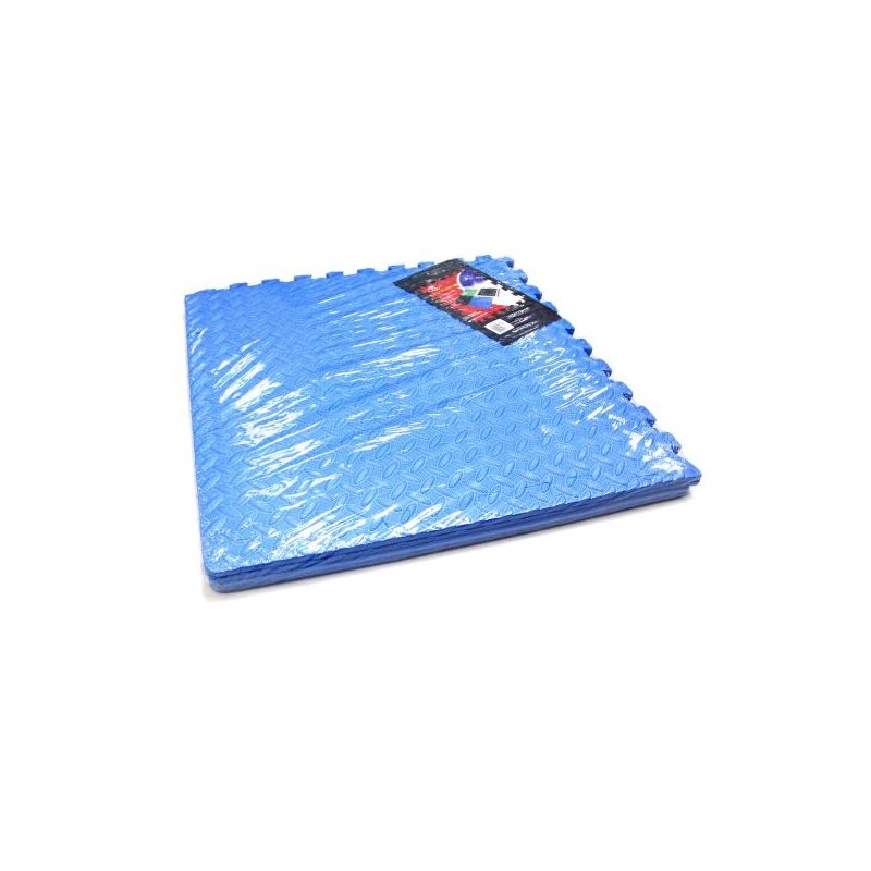 Eva Exercise Mat -Leaves 60Cm X 60Cm X 1.0Cm Blue