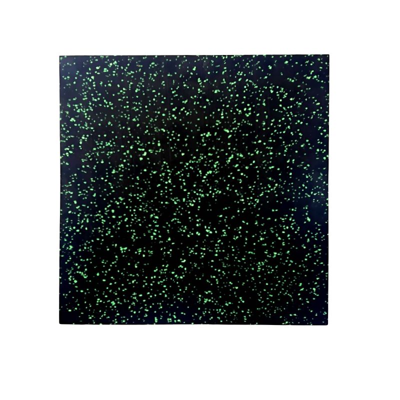  epdm limination rubber tile 20mm x 500mm x 500mm blk/ grn