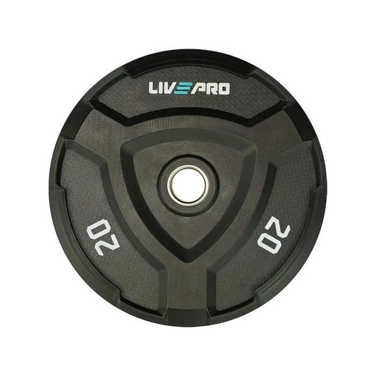 Rubber Bumper Plate 20Kg Blck Lp8022 - 20 (Brand : Liveup)