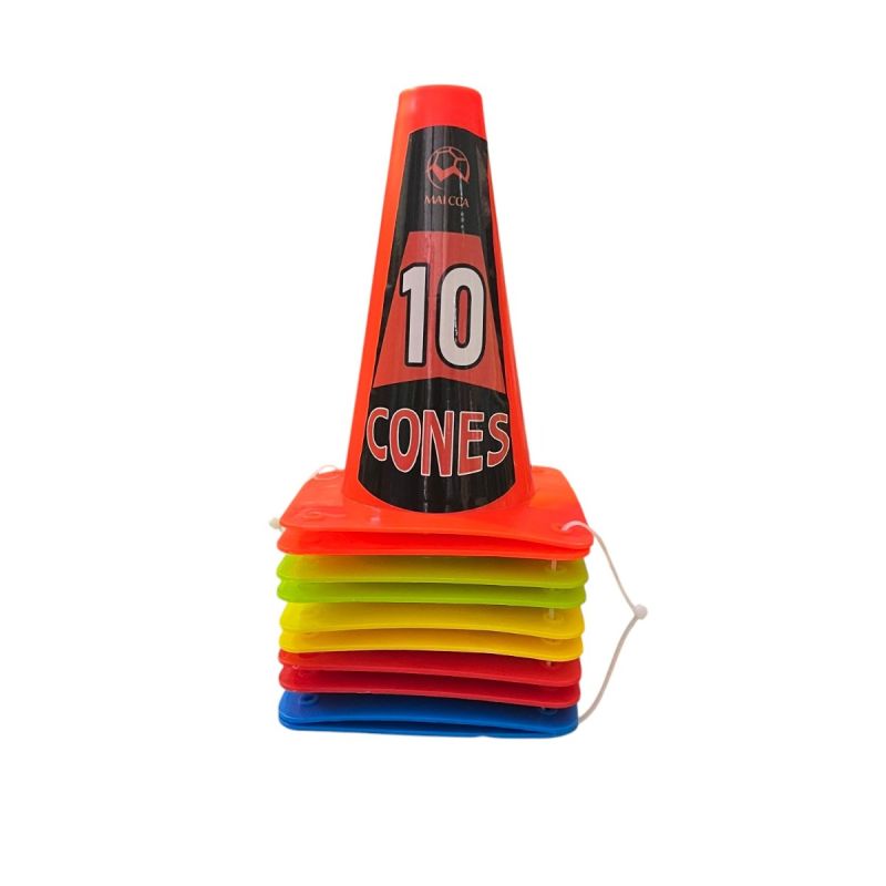 training cone 15cm with asst color 10 pcs set mk-3026