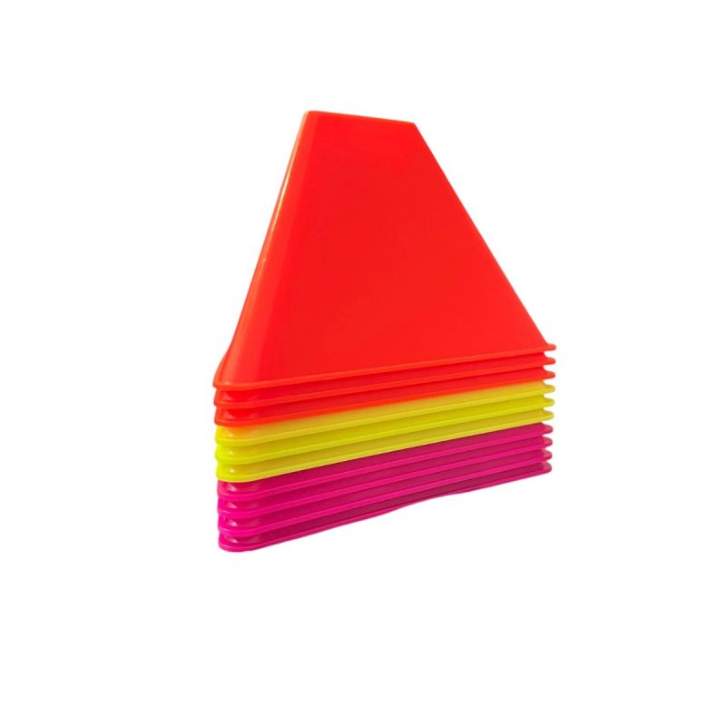 TRAINING CONE (H:10.5xB:17CM) WITH ASST COLOR 10PCS SET MK-8317