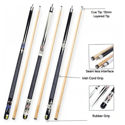 Professional Billiard Cue Stick for Pool & Snooker – Durable Hardwood Shaft, Anti-Slip Grip, Precision Tip – Ideal for Home, Club & Tournament Play