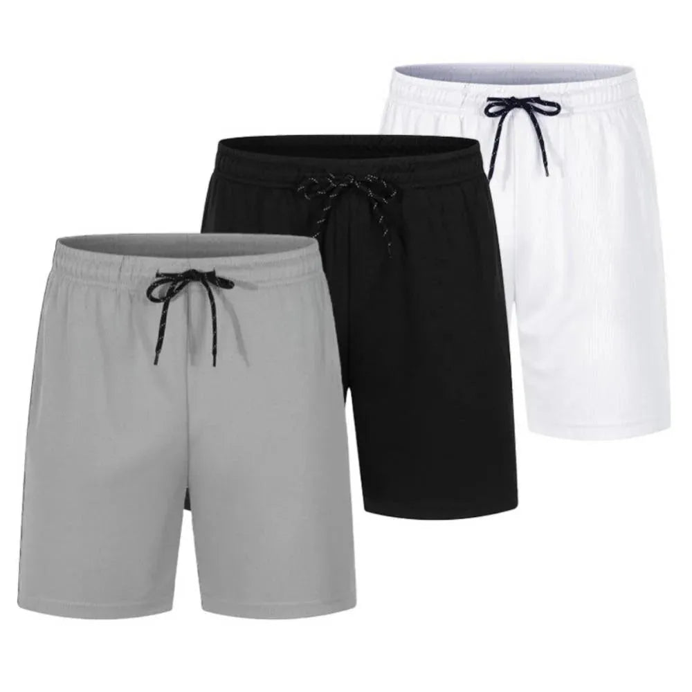 men’s swimming shorts – quick dry swim trunks for beach, pool & sports – black, white, grey