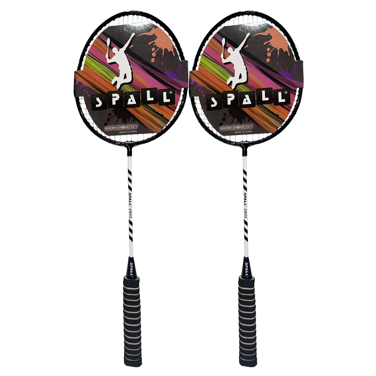 badminton rocket with grip soft handles smash power frame with free full cover ultra light weight carbon fiber single high grade perfect for men and women(216115) | ideal for all surfaces, kids & adults