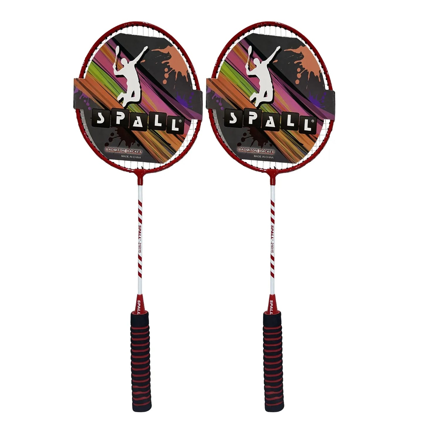 badminton rocket with grip soft handles smash power frame with free full cover ultra light weight carbon fiber single high grade perfect for men and women(216115) | ideal for all surfaces, kids & adults