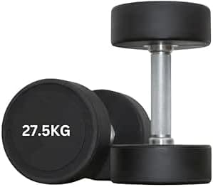 27.5kg PU Urethane Round Dumbbell Set (2-Pcs)