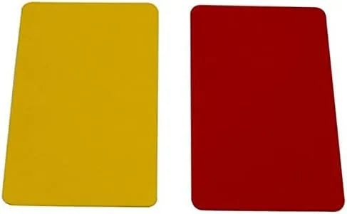 referee referee red yellow card soccer record card warning card useful and practical 020 | ideal for all surfaces, kids & adults | match-ready | includes pump & needle | durable & long-lasting performance