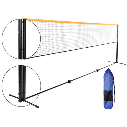 All-in-One Adjustable Sports Net for Badminton, Wallyball, Tennis | Portable Training Net for Indoor Outdoor Courts | Height & Width Adjustable | Easy Setup