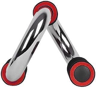 Push Up Bar - S-Shaped Chrome Steel Push-Up Stands with Non-Slip Foam