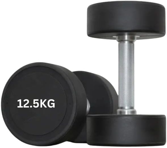 12.5kg pu urethane round dumbbell set (2-pcs)