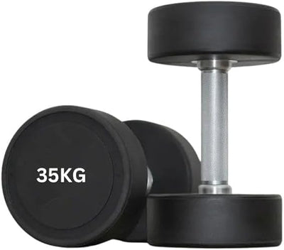 35kg PU Urethane Round Dumbbell Set (2-Pcs)