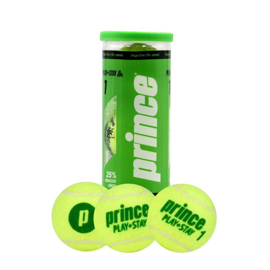 Prince Stage Play & Stay - 1 Green Dot Tennis Balls – 3 Ball per Can (Low Compression) | 7G320000
