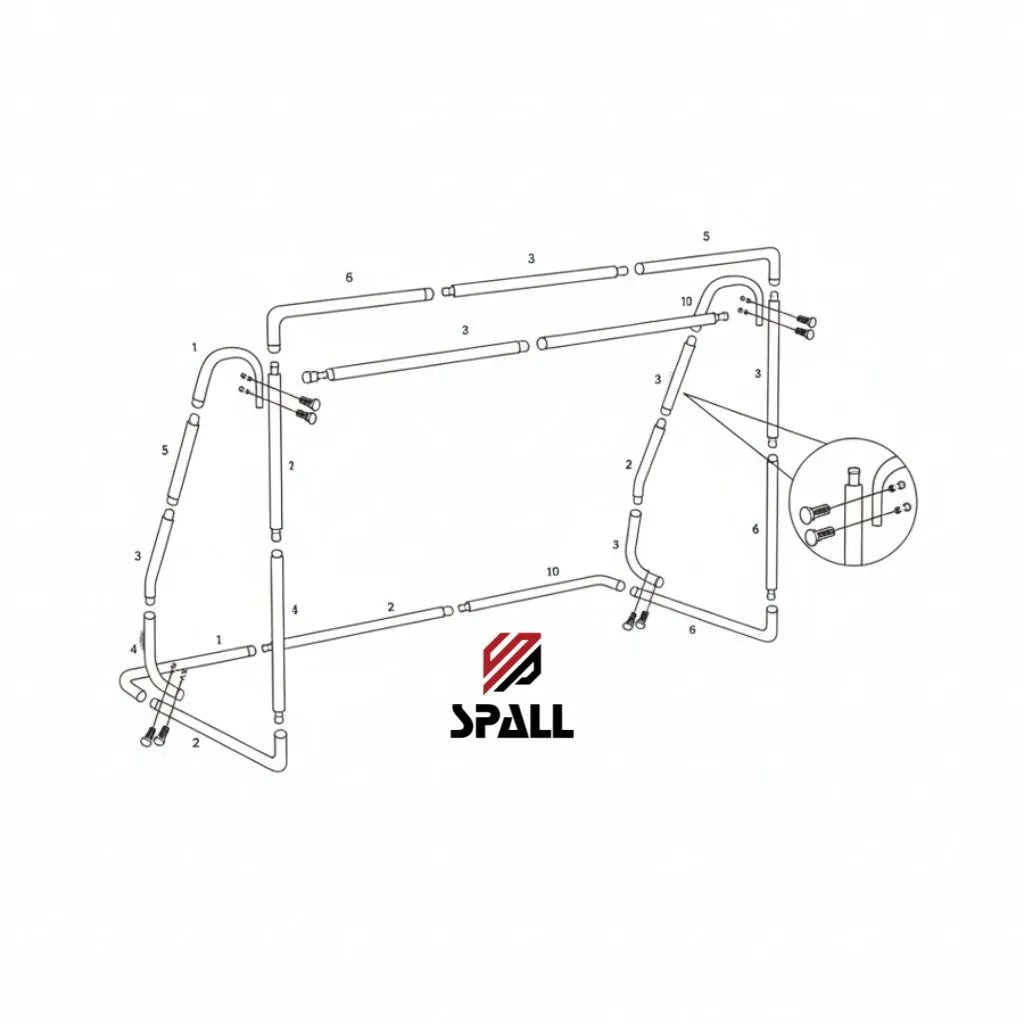 portable football goal post for training and match play