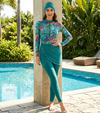 Spall Muslim Women Modest Swimsuit Full Coverage Floral Print