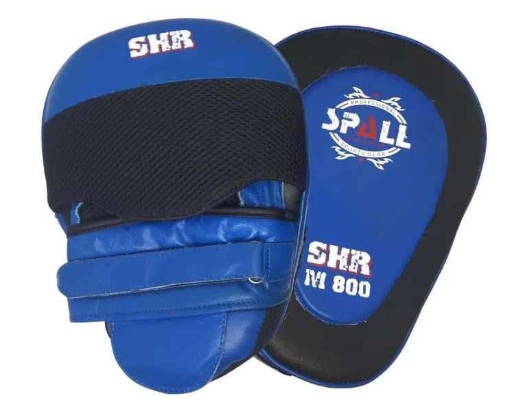 focus pad red blue curved punching mitt for kickboxing muay thai mma martial art ufc karate boxing gym practice training ideal for kids men & women(si-1060) | ideal for all surfaces, kids & adults