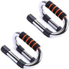 Push Up Bar - S-Shaped Chrome Steel Push-Up Stands with Non-Slip Foam