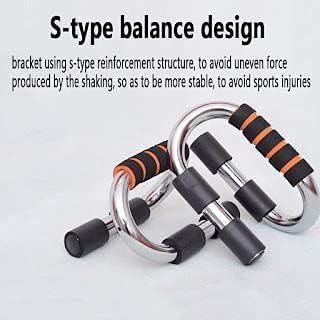push up bar - s-shaped chrome steel push-up stands with non-slip foam