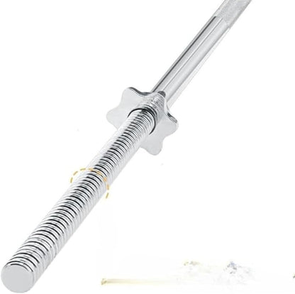 84-Inch Threaded Chrome Weight Lifting Bar