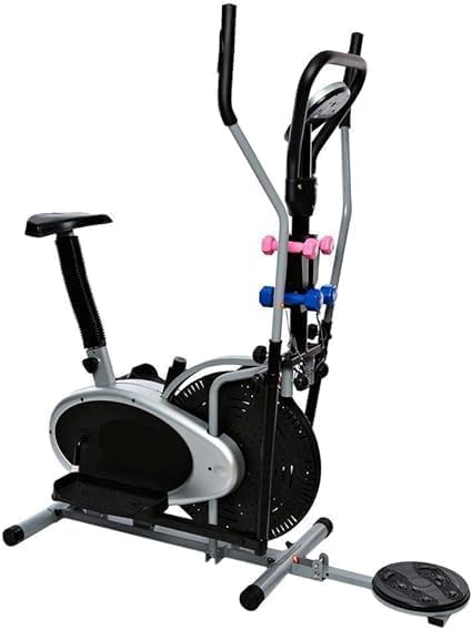 3-in-1 Exercise Bike with Twister, Dumbbells & Waist Disk