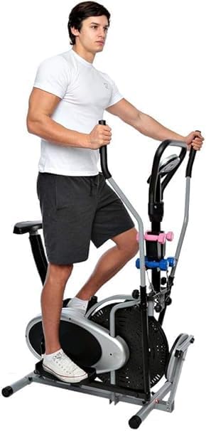 3-in-1 Exercise Bike with Twister, Dumbbells & Waist Disk