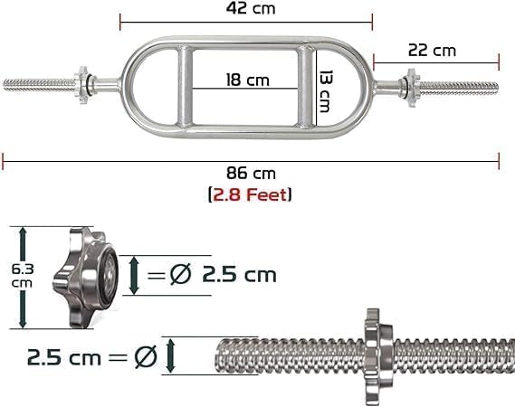 triceps barbell bar - olympic weight lifting bar (30mm) with spring