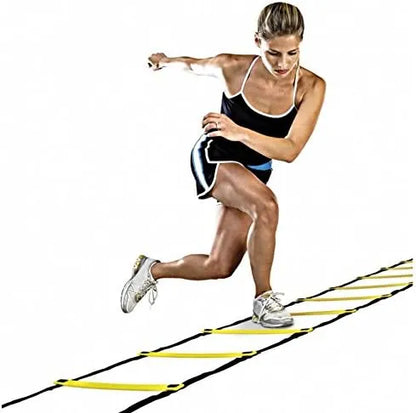 High Quality Plastic Speed Agility Training Ladder Soccer Training Ladder | Ideal for All Surfaces, Kids & Adults | Match-Ready | Includes Pump & Needle | Durable & Long-Lasting Performance