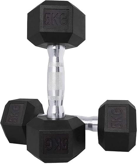 5kg hex dumbbells (pair)