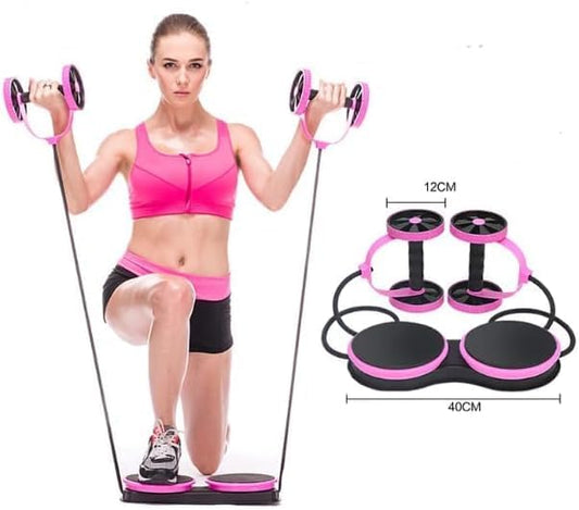 Multi-Functional Abdominal Resistance Pull Rope Roller Tool